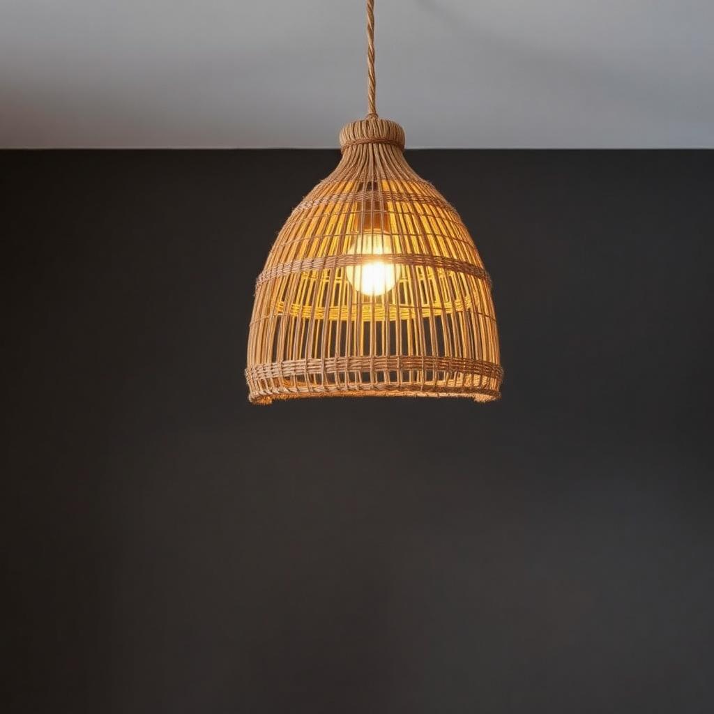 Sculptural jute lighting
